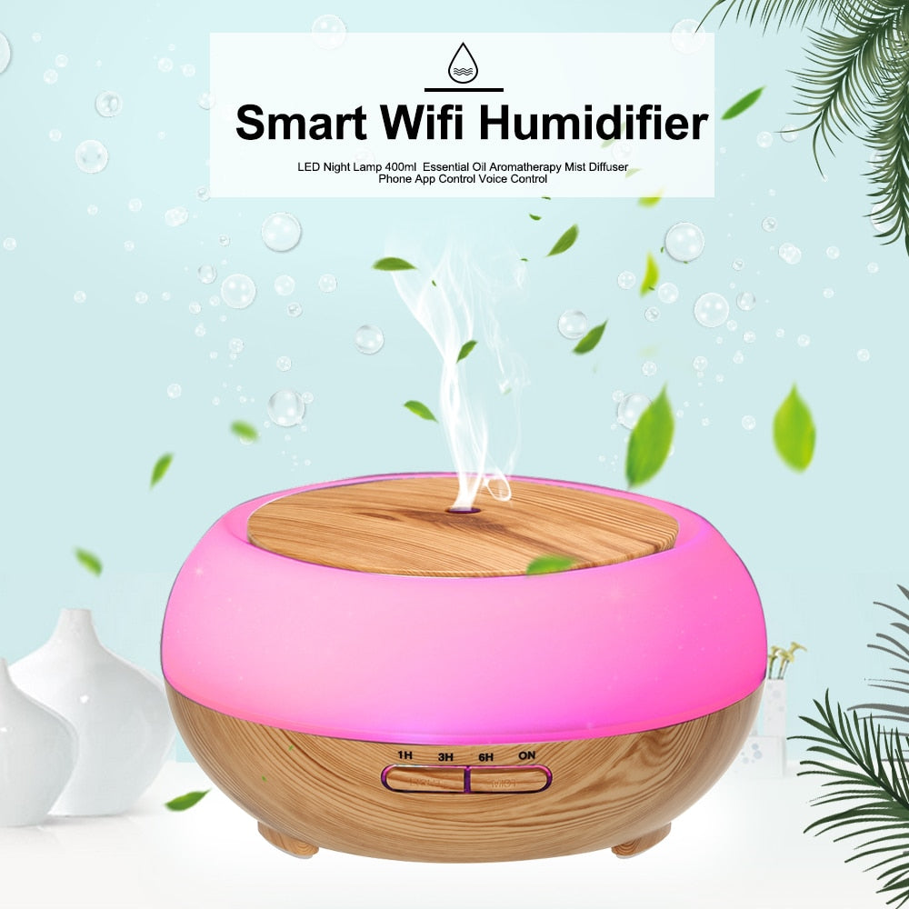 Smart WiFi 400ml Humidifier Wireless Essential Oil Diffuser