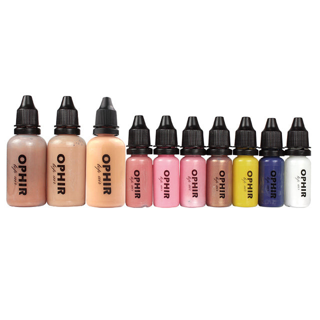 OPHIR 10 Bottles Airbrush Makeup Inks Set