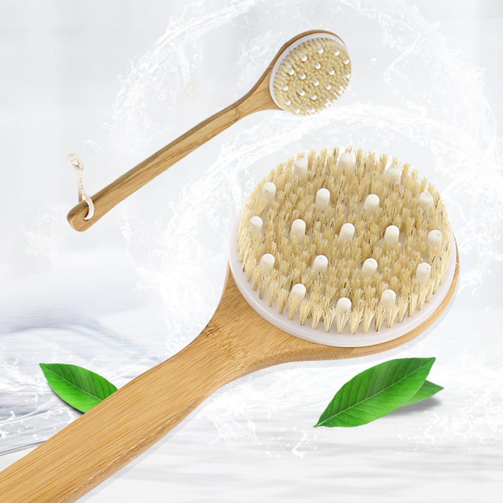 Bathing Brush Dry Skin Body Soft Natural Bristle SPA Brush Without Handle Wooden Bath Shower Brush SPA Exfoliating Body Brush
