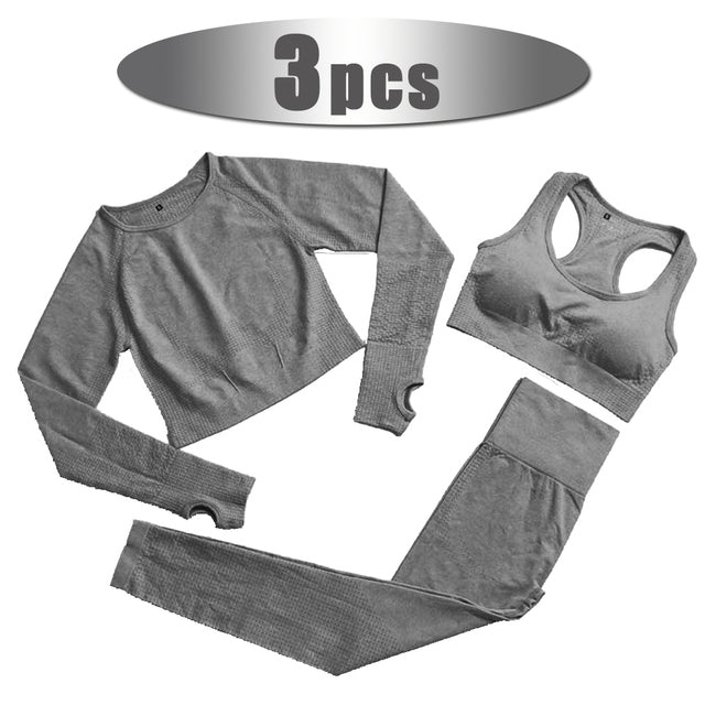 FITTOO 2/3/5pcs Seamless Yoga Set Workout Clothes for Women