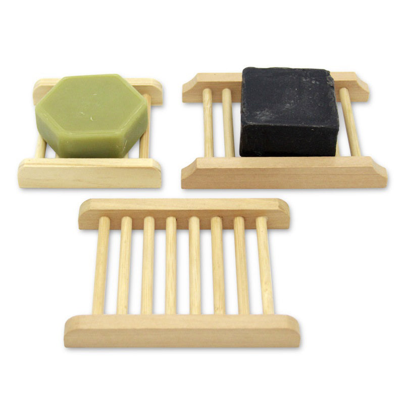 2pc Bamboo Soap Dishes Tray Holder